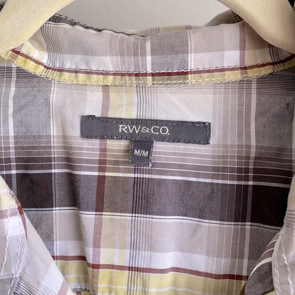 Men’s RW&co button up shirt size M EUC - Picture 3 of 4
